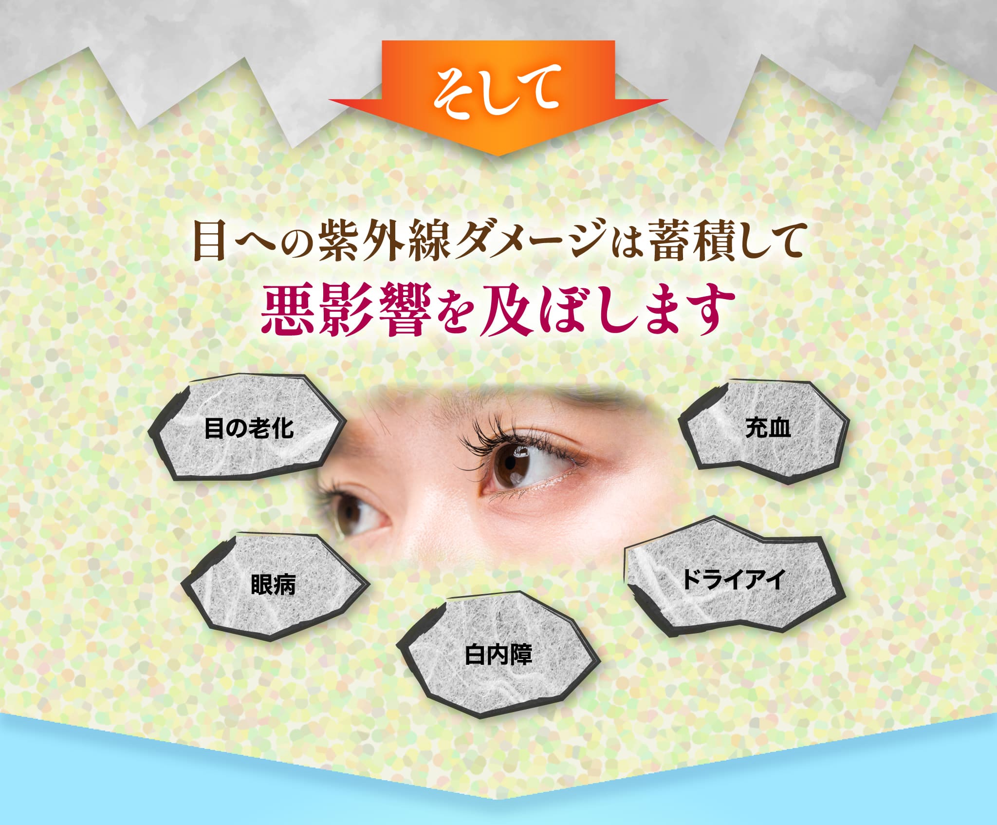 そして目への紫外線ダメージは蓄積して悪影響を及ぼします