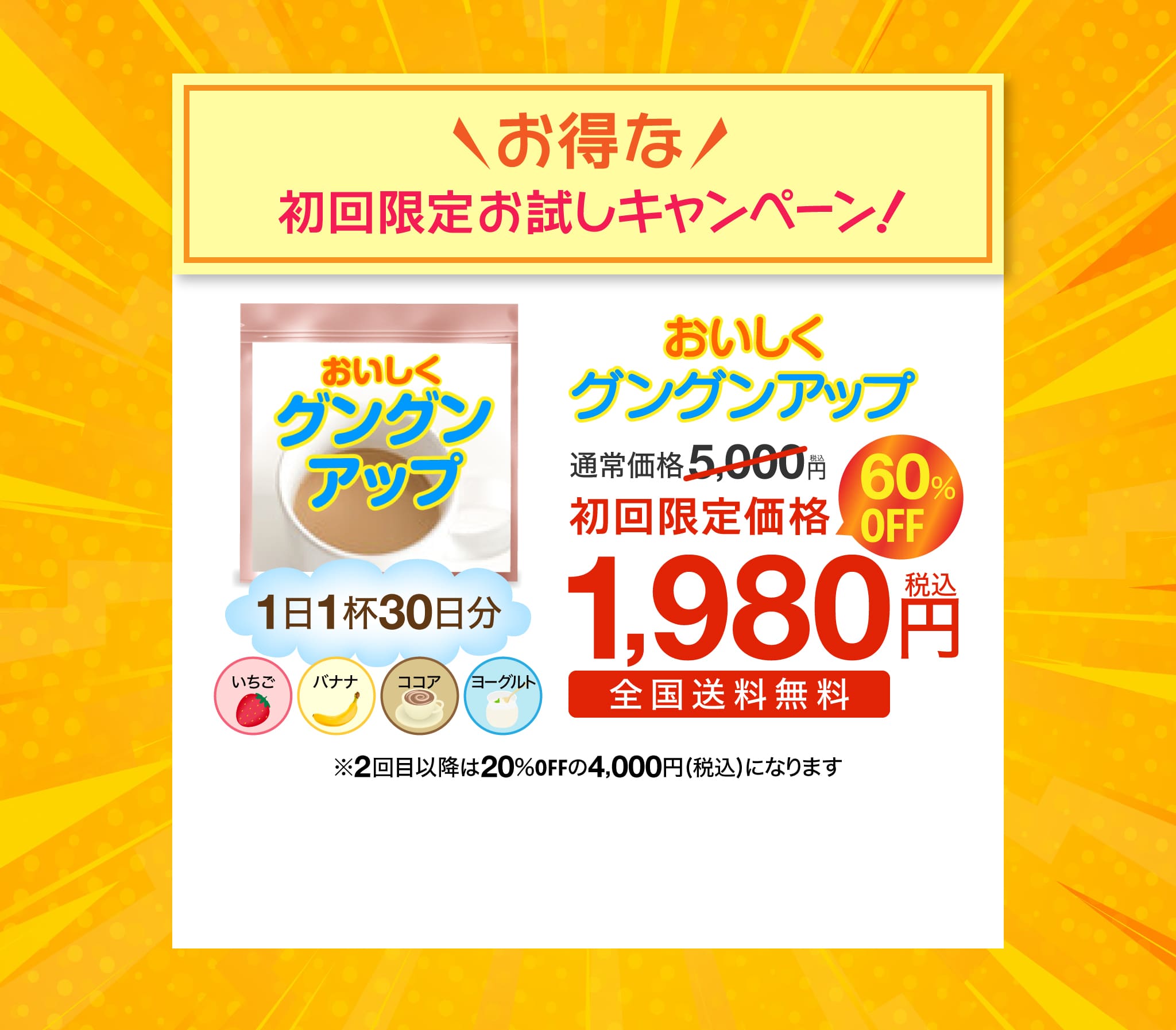 お得な初回限定お試しキャンペーン!